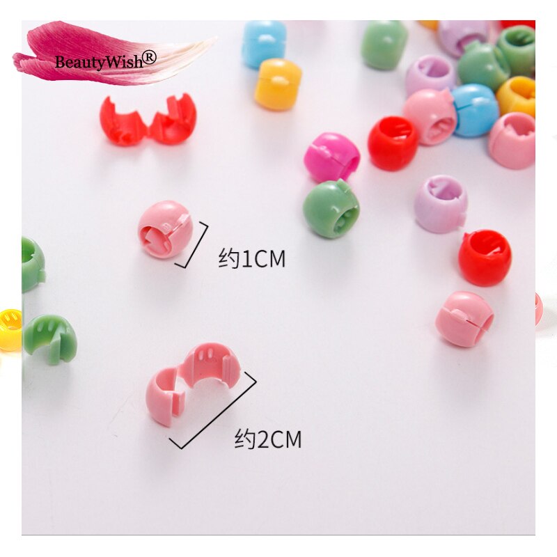 Cuentas de plástico de Color caramelo para el cabello, accesorios para el cabello de 30 uds., trenzas de ganchillo, pinzas para el pelo, Color aleatorio