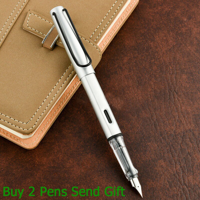 Al Star Meal Ink Fountain Pen Office Writing Pen Buy 2 Pens Send: Silver Pen