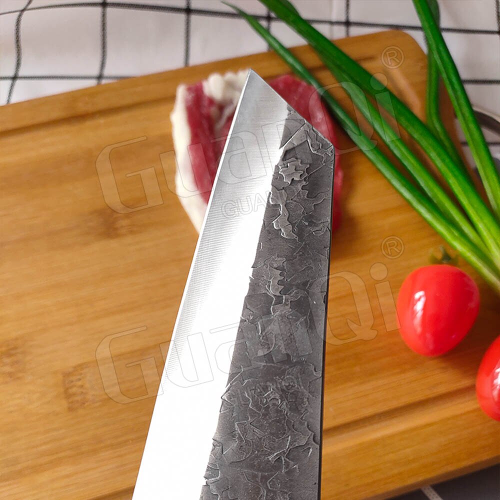 Couteaux de cuisine en acier forgé, couperet fait à la main en acier à haute teneur en carbone, couteau de Chef de cuisine, couteau à découper forgé dans des couteaux à feu