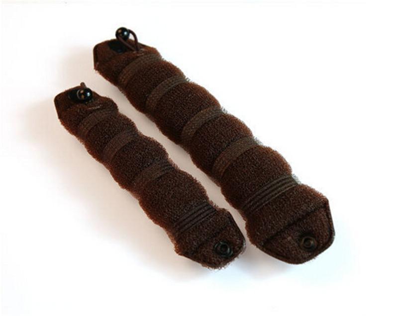 2 Pcs Vrouwen Sponge Hair Styling Donut Bun Maker Rollers Styler Tool 3 Kleuren Magic Gebruik Voormalige Ring Shaper