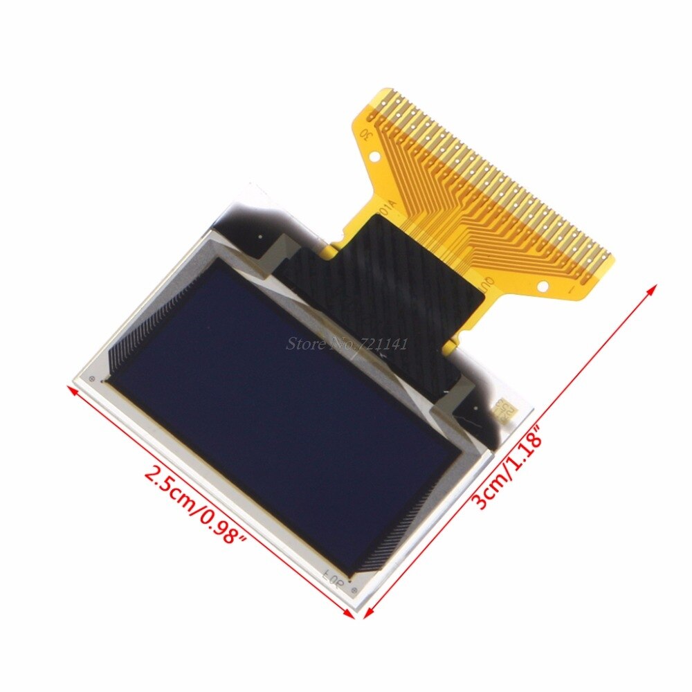 0.96" 30 Pin 128X64 OLED LCD White Display Module SPI Series SSD1306