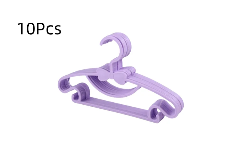 Vauvan henkari 10 kpl lasten vaateripustin teline söpö henkari henkari klipsi henkari: Violetti