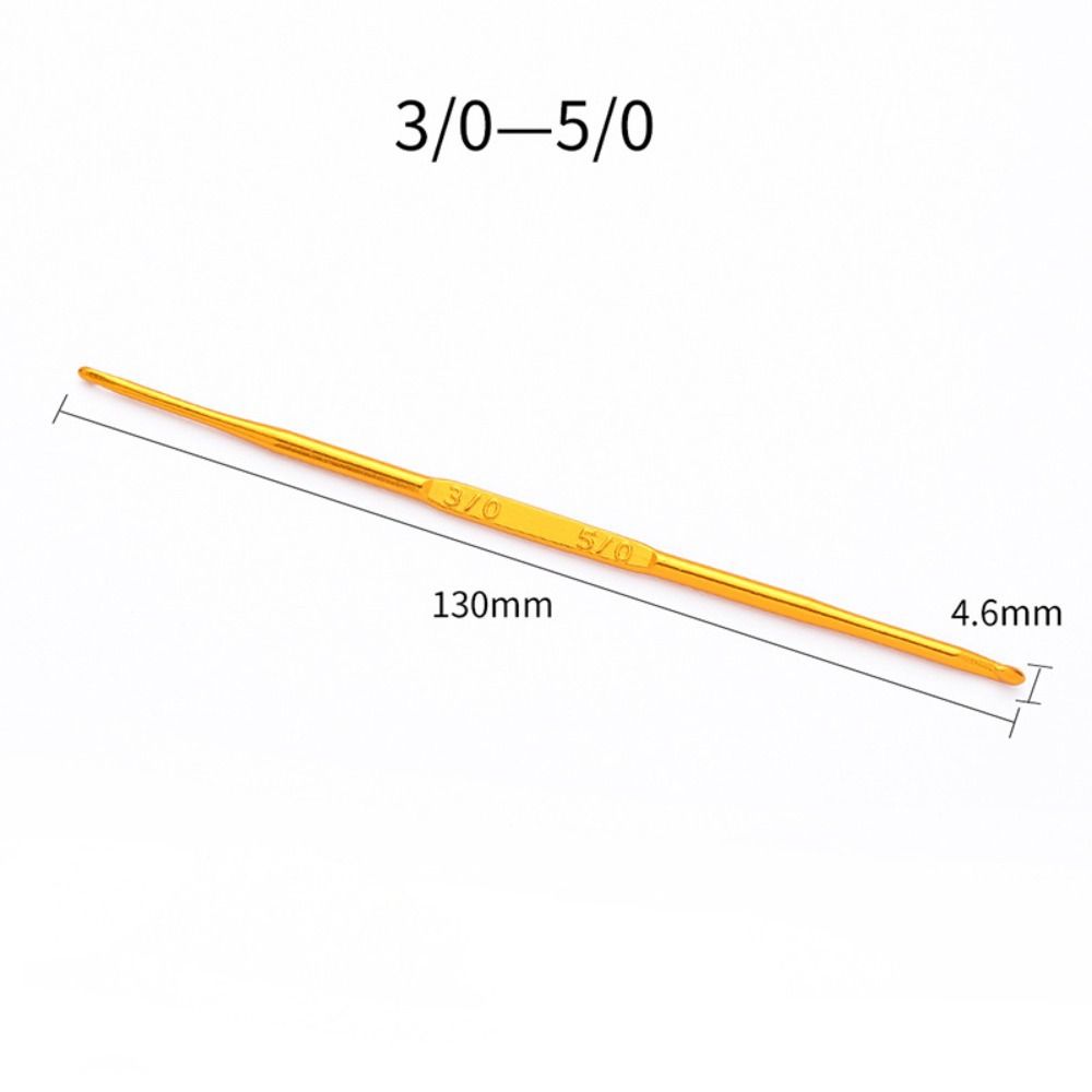 Ganchos de ganchillo de doble extremo, agujas de ganchillo doradas, agujas de tejer para suéter, tejido artesanal, herramienta de ganchillo hecha a mano, 1 piezas: Lavanda