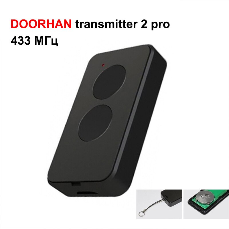 mini DOORHAN ZENDER - 2 poortbediening 433 MHz garageafstandsbediening sleutelhanger voor poort en slagbomen
