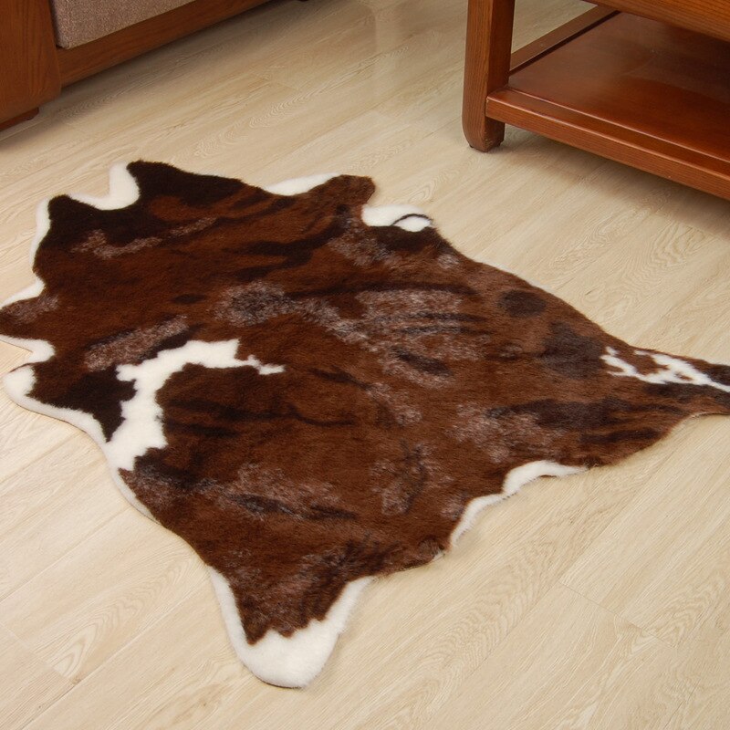 Alfombra con estampado de Tigre, antideslizante, piel de vaca, leopardo, piel sintética,: new  deer