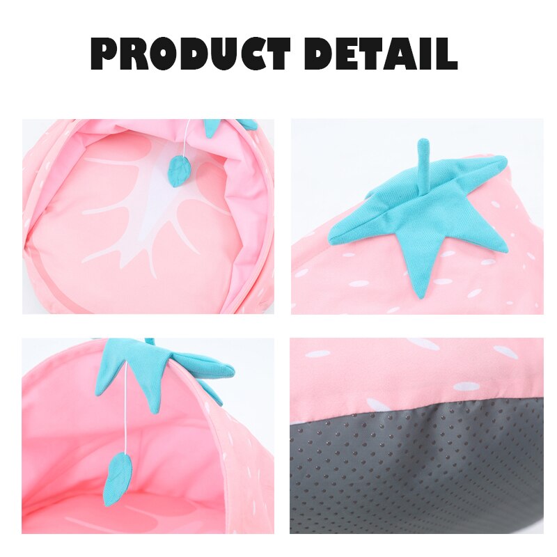 Cama fresca para gatos y perros, cama nido para perrera, cueva de fruta bonita, saco de dormir para casa, tienda plegable para mascotas, camas cómodas para gatitos de verano