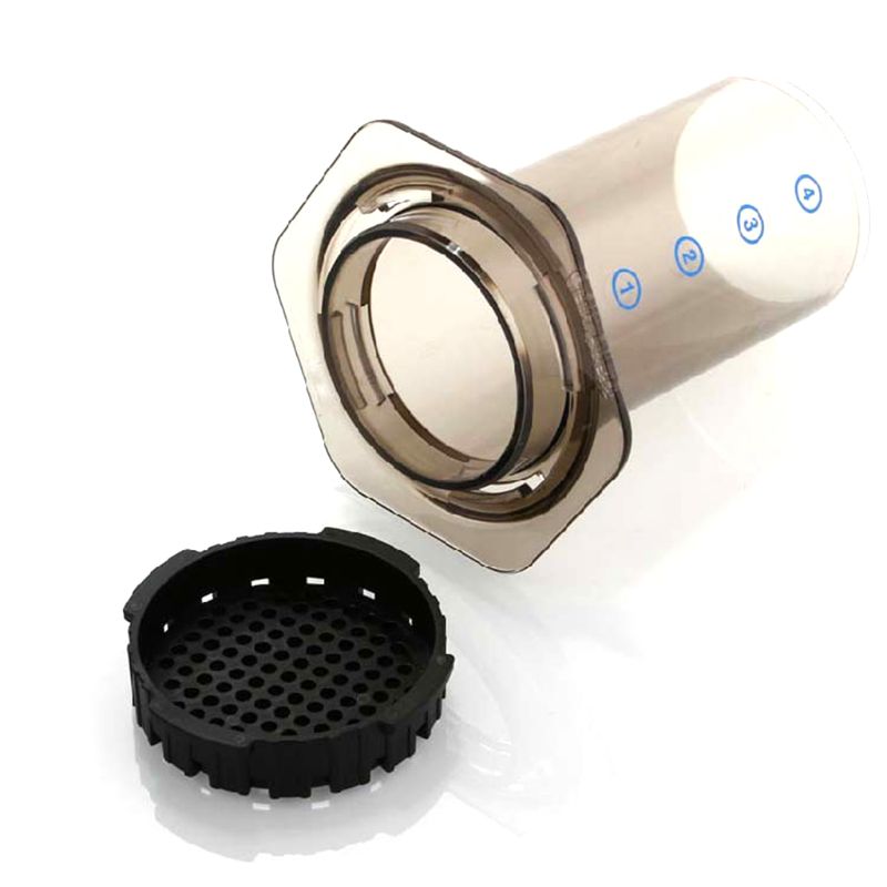 Cafetera Espresso de cristal con filtro, cafetera portátil para café, prensa francesa, cafetera para máquina AeroPress, 11x10x25cm