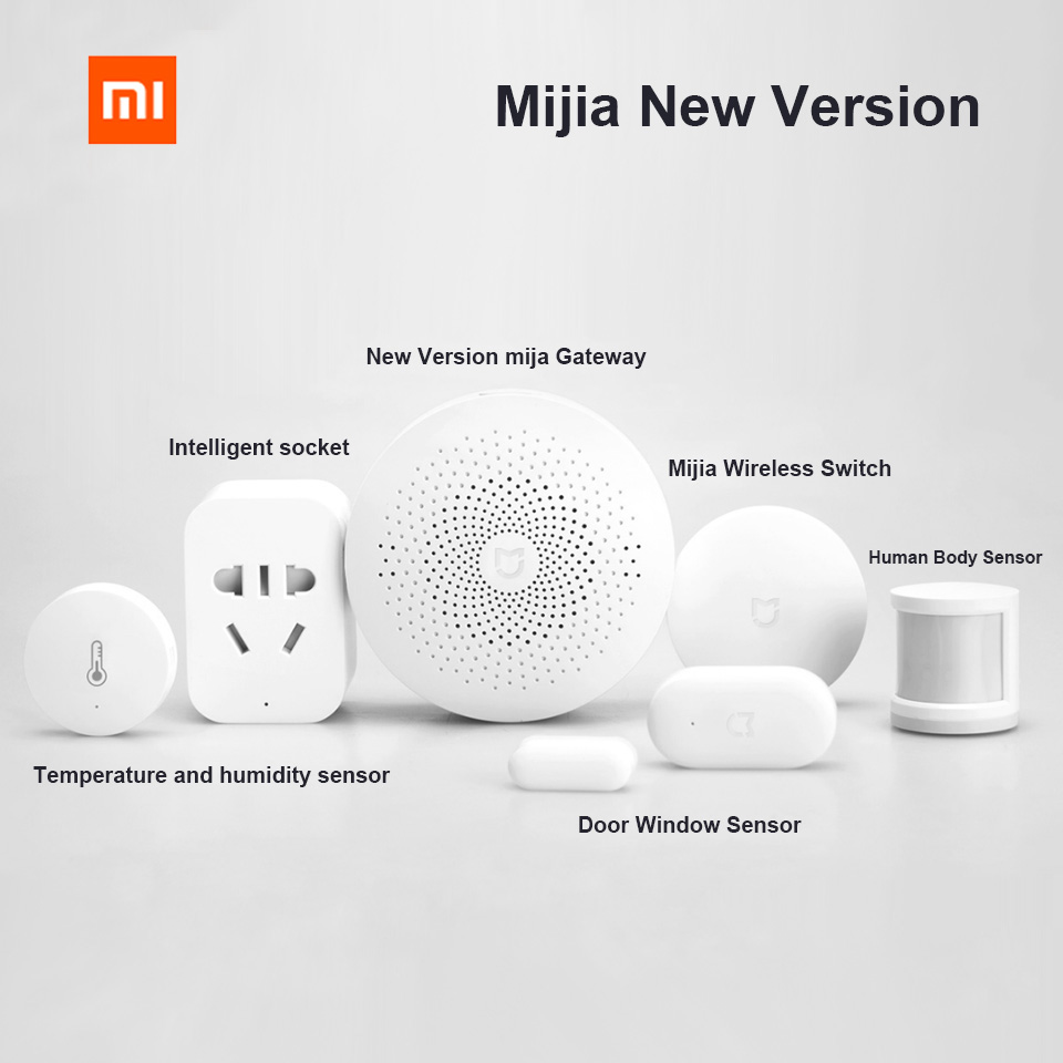 Xiaomi mijia Smart Home Kits Gateway Door Window Sensor Human Body Sensor Wireless Switch Humidity Zigbee Socket MI Version