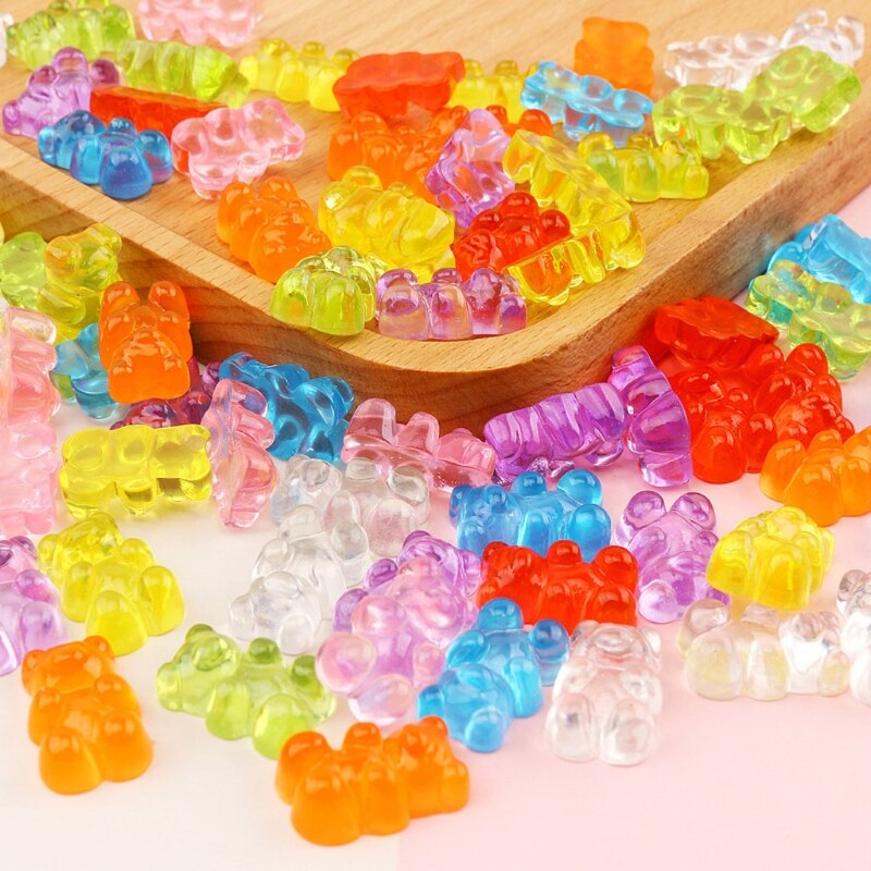 5Pc Handgemaakte Schattige Beer Nail Art Silicone Mini Gummy Bear Mold Bear Nail Art Resin Casting Mould Template Hars art Craft