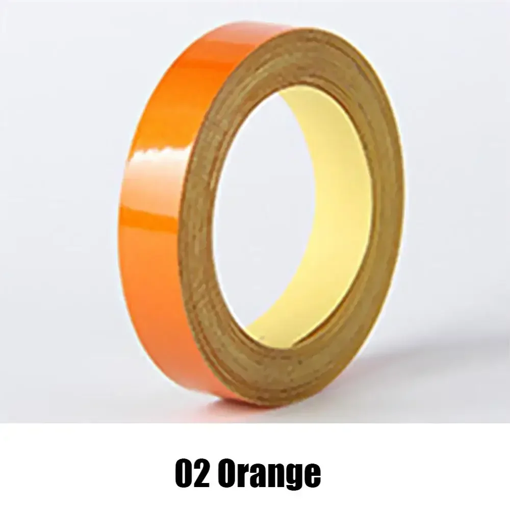 Pegatinas reflectantes para ruedas de bicicleta de 5m, cinta adhesiva reflectante para ciclismo, pegatina decorativa de seguridad de advertencia para bicicleta de montaña: Morado