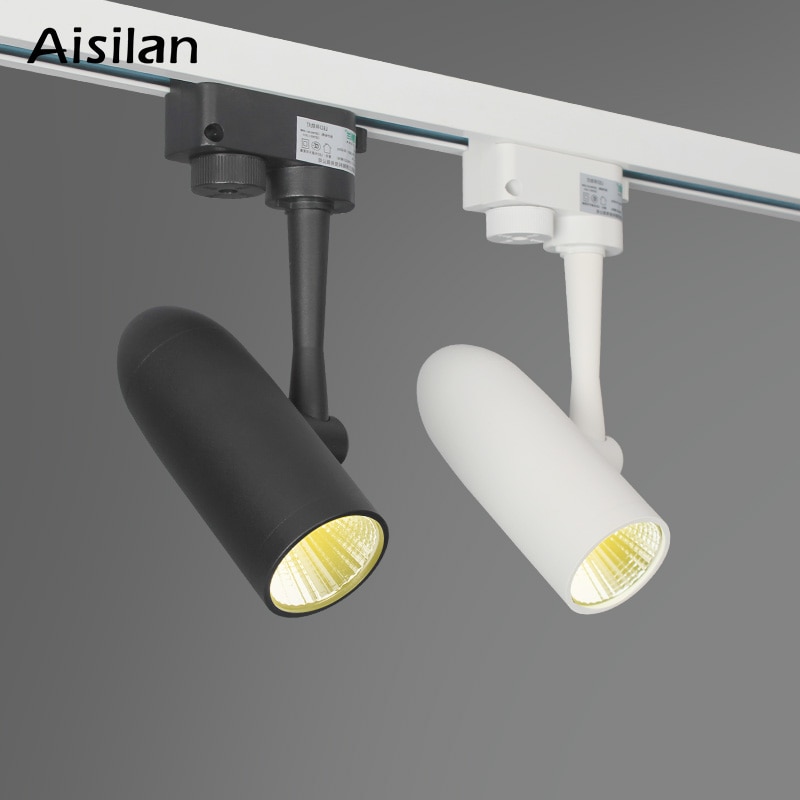 Aisilan LED Track Light Rail Plafondspots COB AC85-260V 7W voor Woonkamer Home Store Office Tentoonstelling Commerciële Verlichting