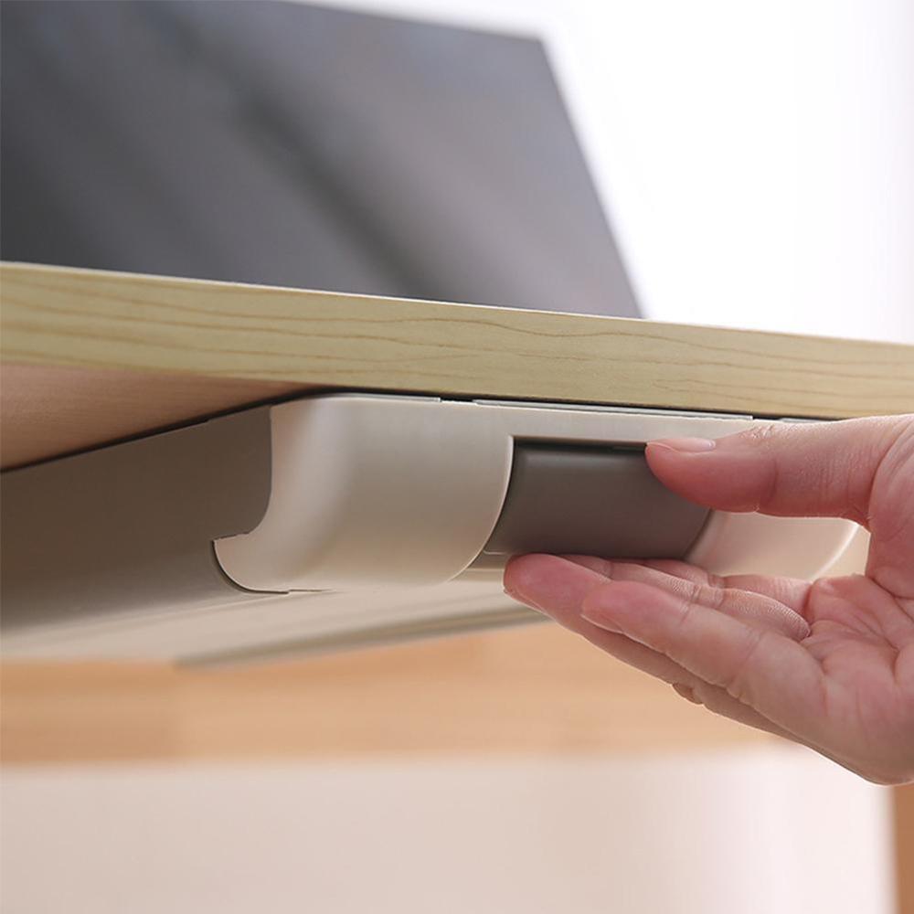 Piilotettu pöytä tahnan alle muovinen kirjoituspöytä järjestäjä muistio kynä paperitavarat säilytyslaatikko kotelo pöytälaatikon jakaja paperitavarat tahmea sisustus