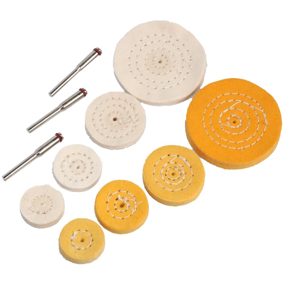 Tête de ponçage en coton, tige de 3mm, mini brosse pour perceuse Dremel