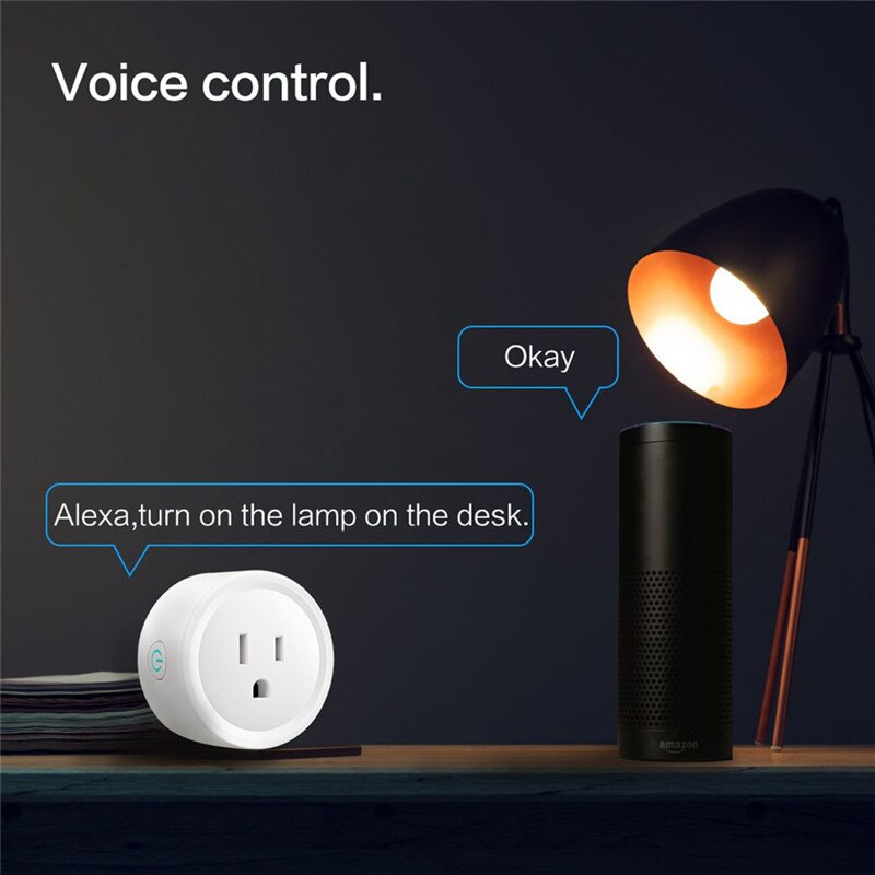 20A Tuya Smart Wifi US Plug Socket Outlet Power Monitor Timer Function Wireless Remote Control Works with Alexa Google Assistant