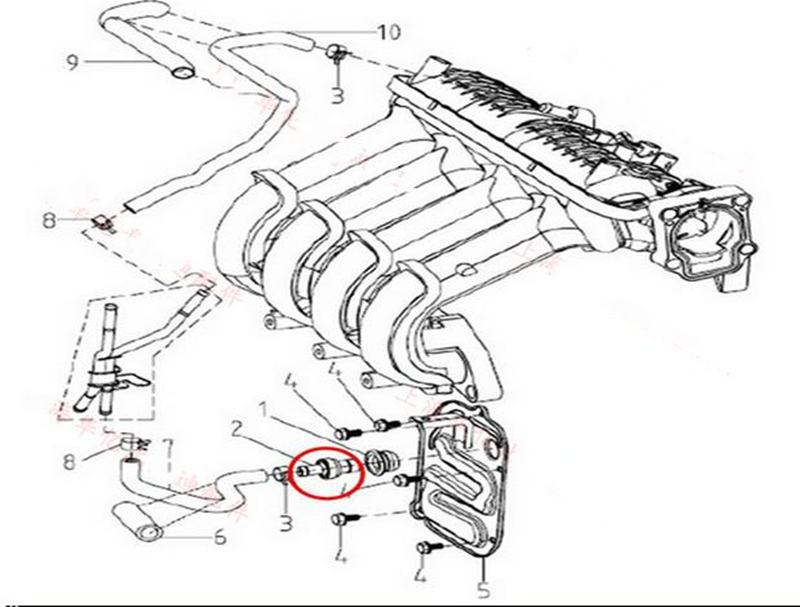 Exhaust gas valve for BYD F3 F0 G3 L3 F6 G6 S6 M6 Check valve/PCV circulation valve