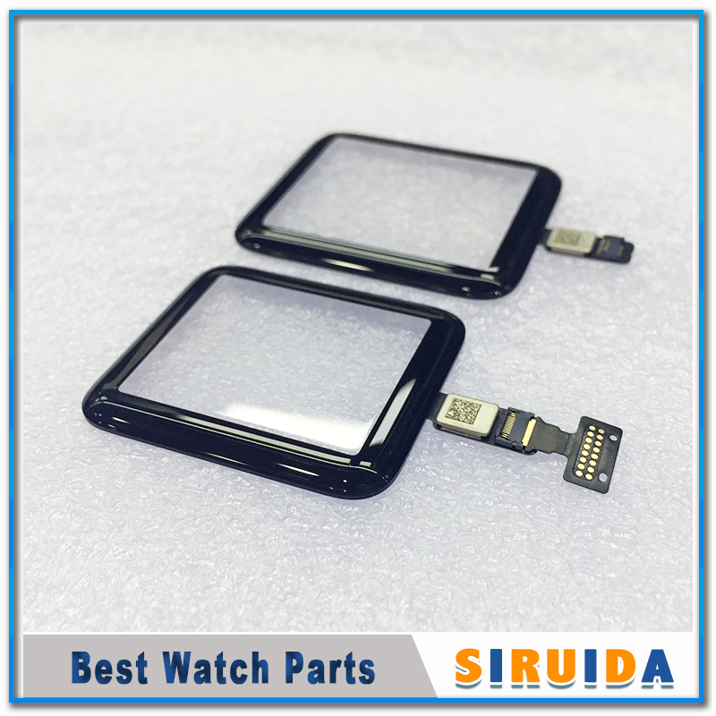 Getestet 38mm 42mm Touchscreen Digitizer Für Apfel Uhr Serie 5 2 3 S5 S2 S3 LCD Vordere glas Sensor Äußehe Tafel Mit biegen Kabel