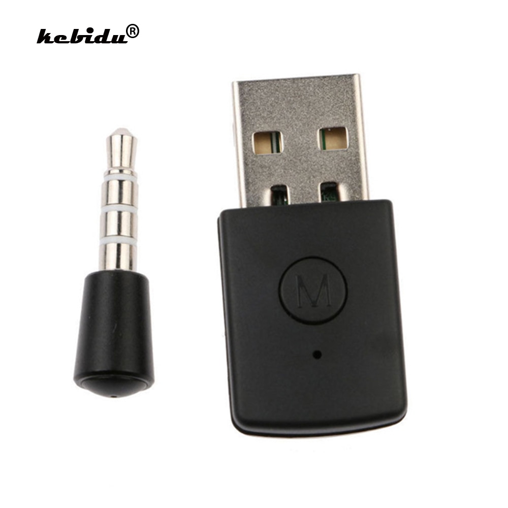 Kebidu Bluetooth 4.0 EDR USB Bluetooth Dongle USB Adapter voor PS4 Stabiele Prestaties Bluetooth Headsets met 3.5mm kabel