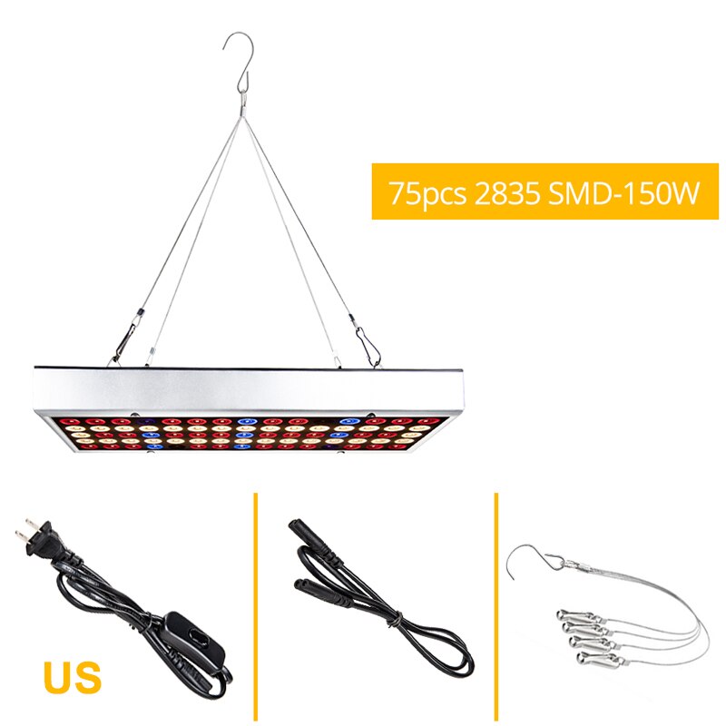 Phyto Lamp for Plants LED Grow Light Full Spectrum 150W 300W Replace HPS Growing Lamp Greenhouse Grow Tent Hydroponics Fitolampy: 150W US Plug