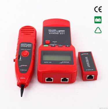 NOYAFA NF-8208 LCD Display Network LAN Cable Tester Wire Tracker Tracer Measure Length Scanner RJ45 RJ11