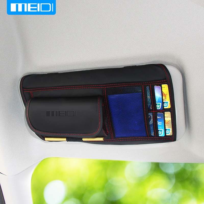 MIEDI Car Sun Visor Storage Bag Car Boot Organizer Storage Holder Multi-Use Tools Organizer For IC Card Mobile Phone Sun glass