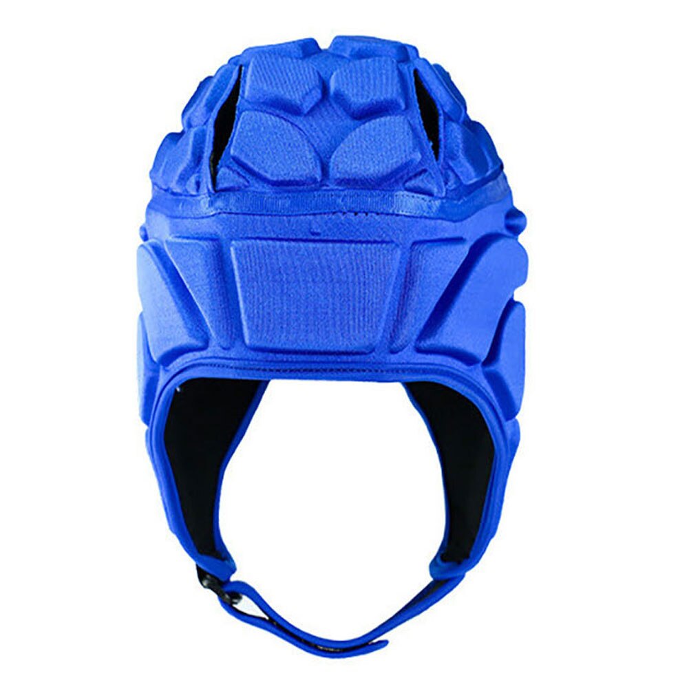 Kinder Erwachsene Rugby Fußball Torwart Helm Starke EVA Goalie Kopf Protector Kappe Fußball helm Torwart hut Britischen crash kappe: Blau / L
