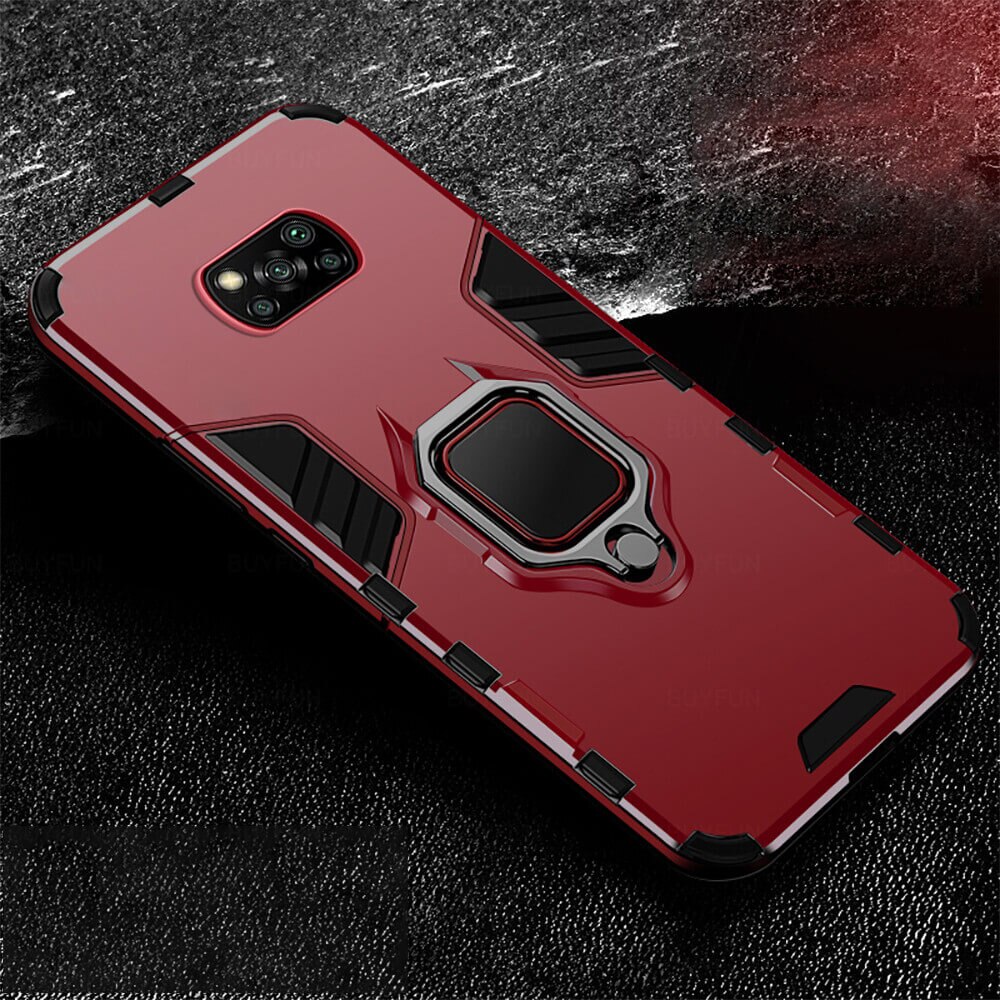 Shockproof Magnetic Phone Case For Xiaomi Poco X3 NFC Slim Back Cover on Xaomi Xiomi Redmi 9C 9A 9 C C9 Poko X3 NFC PocoX3 Armor: Redmi 9 / Red