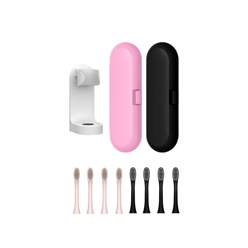 JAVEMAY X-3 Electric Toothbrush Head Tooth Brush Replacement Heads+Travel Case+Toothbrush Holder