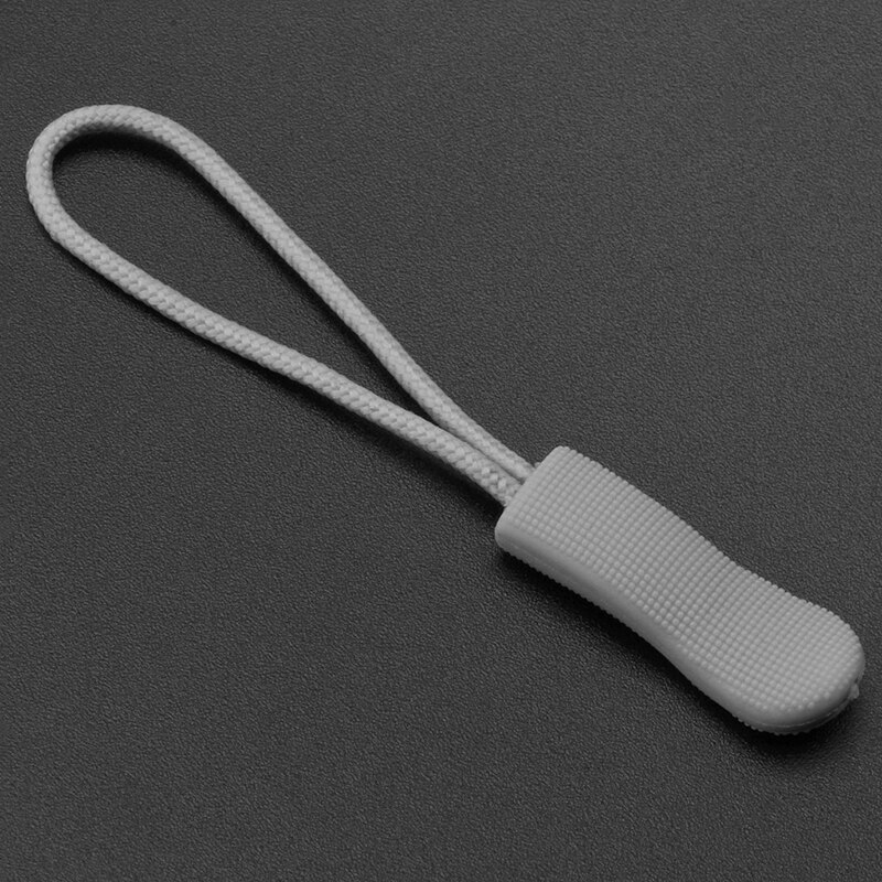 10 Stks/zak Naaien Accessoires Trekkoord Puller End Tab Vervanging Clip Snap Rits Touw Pocket Tent Rugzak: 10Pcs Grey
