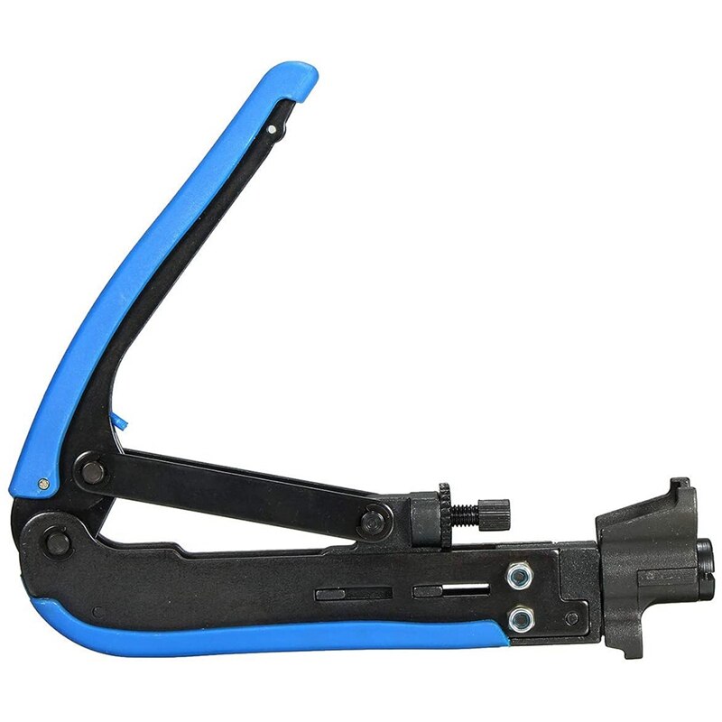 RG6 Compression Tool Coax Cable Crimper Kit RG6 RG11 RG59 F81 with 20PCS F Compression Connectors - BlueYellow