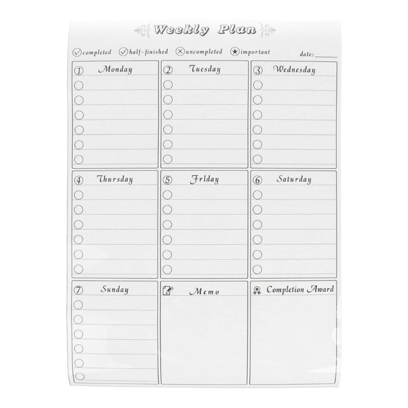 Magnetic Refrigerator Wall Art Sticker Calendar Monthly Weekly Planner White Board Erase For Kitchen 42x30cm