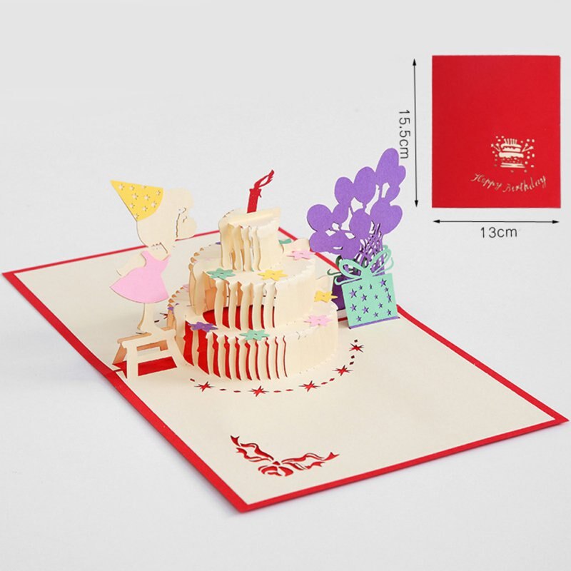 Pop-up Card-3D - Greeting Card Romantic Handmade Anniversary Party Decoration