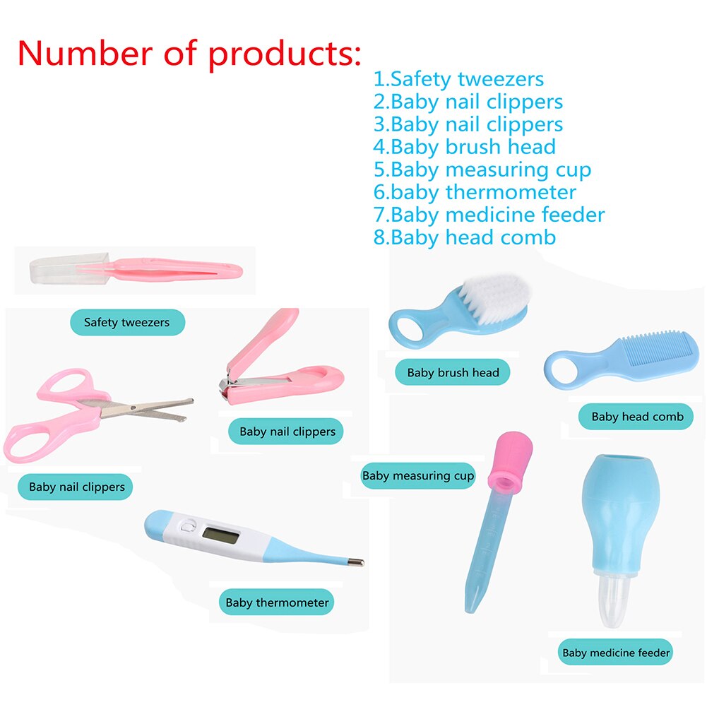 Baby Care Kit Baby Grooming Set Kit Thermometer Clipper Scissor Kid Toiletries for Babies Multifunction Baby Kit Kid Healthcare