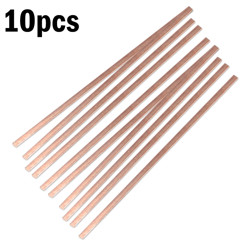 10PCS Flat Soldering Rods Copper Welding Rod Welding Wire Bronze Electrode Soldering Rod For Welding Brazing Repair