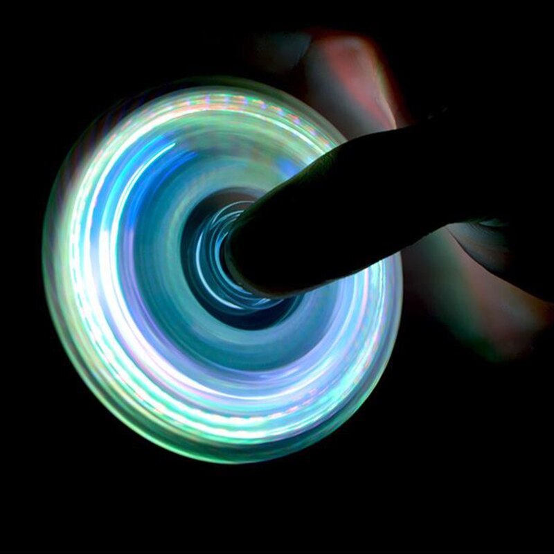 Led Licht Fidget Spinner, Regenboog Fidget Speelgoed Licht Vinger Hand Spinner