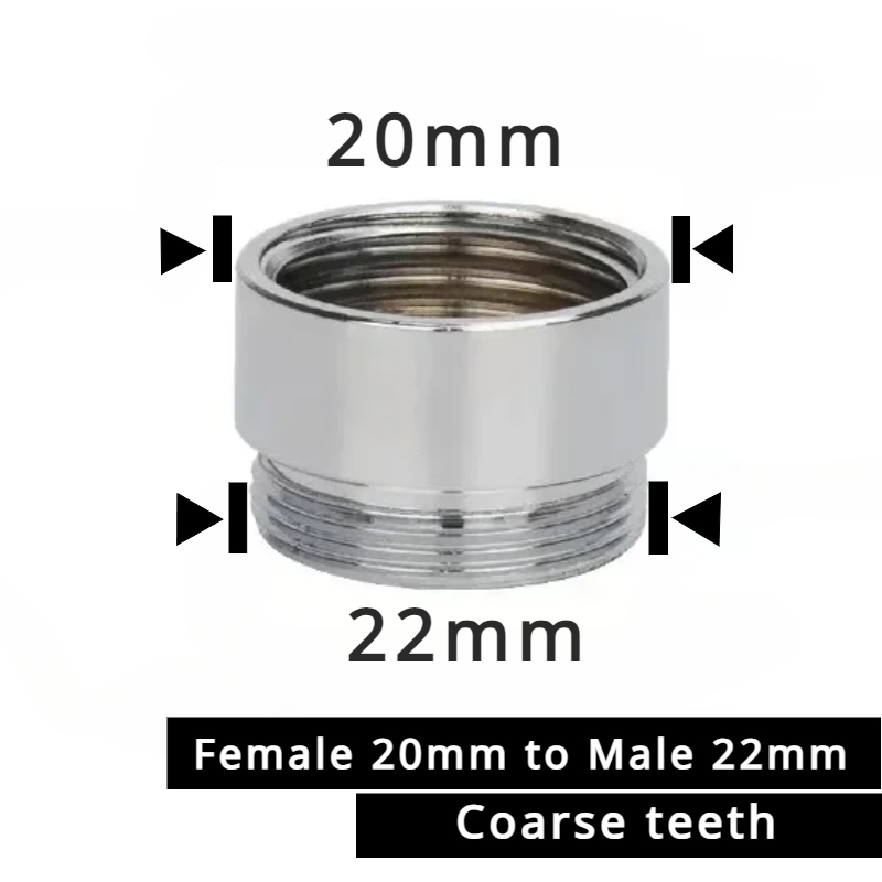 Stainless Steel Faucet Connector M22 To M20 M18 M1/2" Thread Joints Water Purifier Accessory Kitchen Water Tap Adapter Fittings: Clear