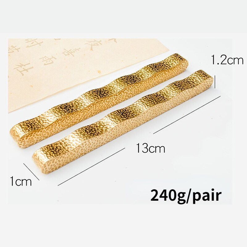 Messing Paperweights Kalligrafie Pen Frame Leerlingen Multifunctionele Creatieve Papier Gewicht Kleine Ornamenten Xuan Papier Paperweights: A4