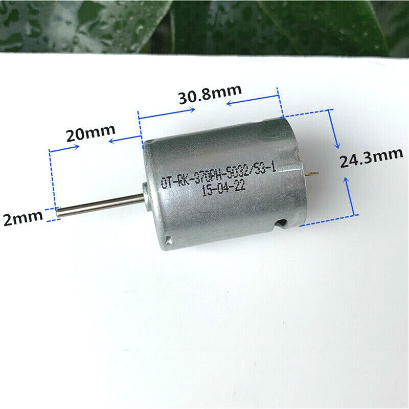 Micro Mini 370 Motor RK-370PH-5032 Electric DC 3V 3.7V 5V 6V 31000RPM High Speed Round 24.3mm Long Shaft DIY Toy Car Boat Model