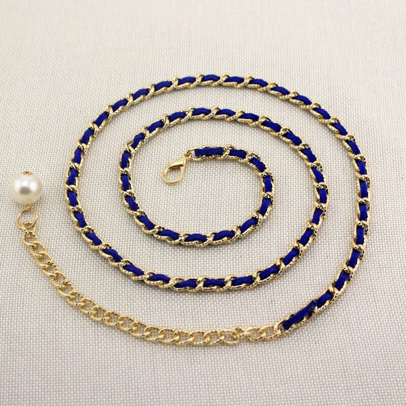 Ceinture de robe de mariée polyvalente, chaîne de taille en métal, décoration de jupe: Sapphire