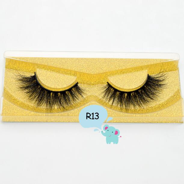Visofree Mink Eyelashes 3D Mink Lashes Thick HandMade Full Strip Lashes Cruelty Free Korean Mink Lashes Natural False Eyelashes: R13