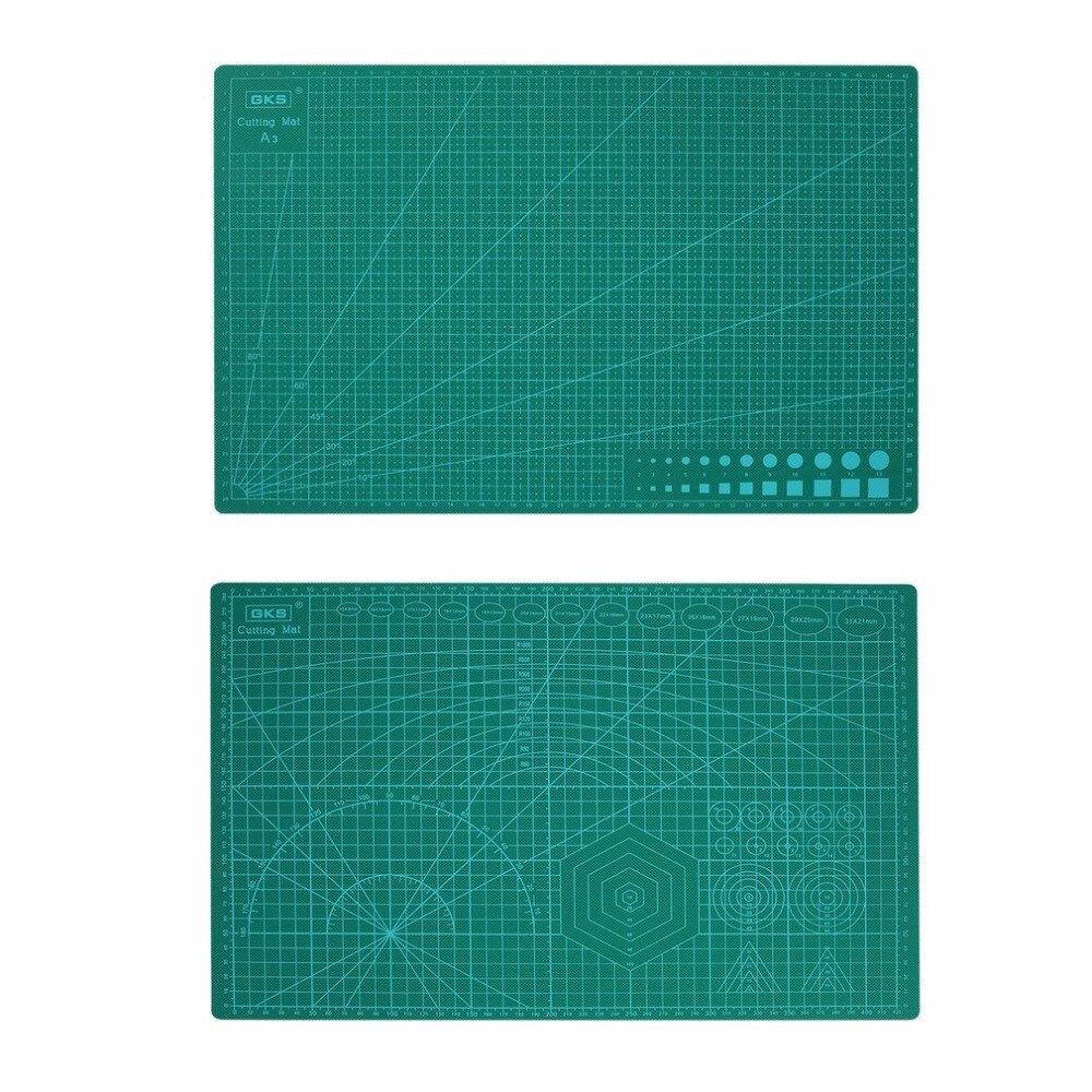 A3 PVC Leather Carving Pad Cutting Mat Grid Lines Craft Card Paper Board Cut Pad Handbook DIY Cutting Double-Sided 45*30CM
