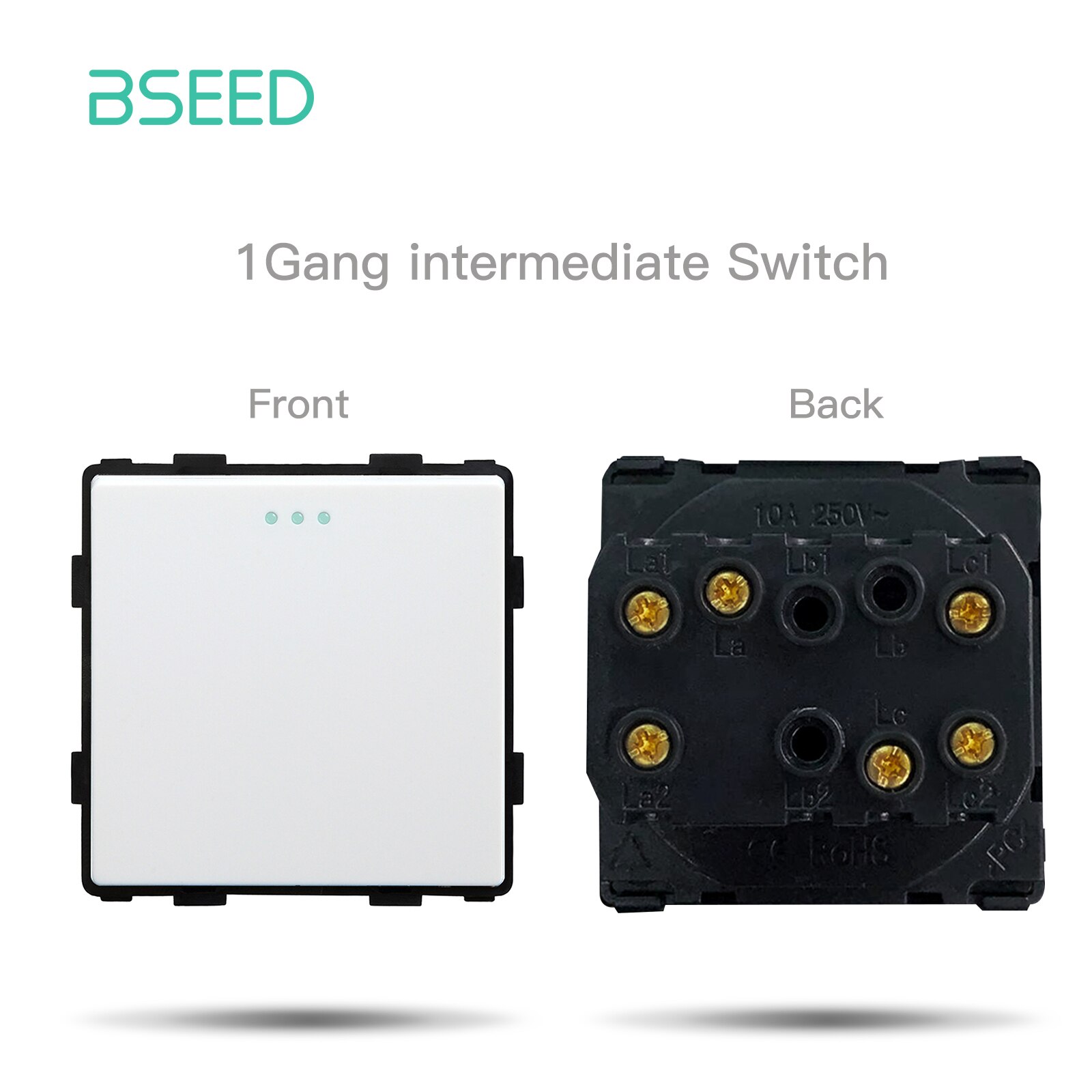 BSEED Wall Light Switches Parts White Glass Frames USB Sockets Function Module DIY EU CAT5 TV Sockets Power ST TEL Outlet Parts: Intermediate Part