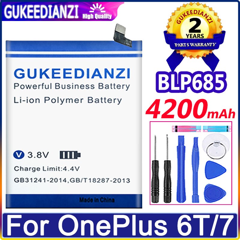 Replacement Battery For One Plus OnePlus 1 2 3 3T 5 5T 6 6T 7 7T pro 8 8T 1+ Nord N100 BE2011 for OnePlus5 OnePlus6 OnePlus7: BLP685