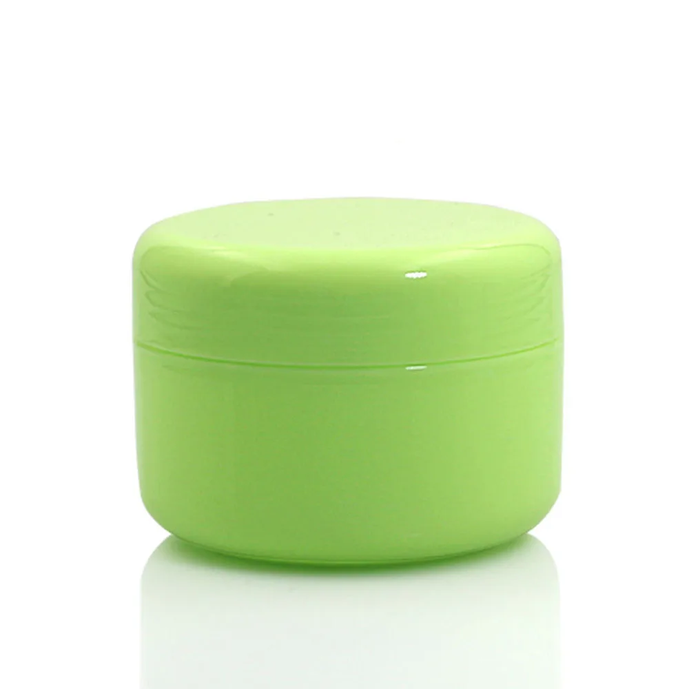 Frascos de plástico rellenables para maquillaje y cosméticos, tarros vacíos para crema facial, contenedores de almacenamiento de loción y sombra de ojos, 10 Uds., 10g-100g: Verde claro / 18 ml