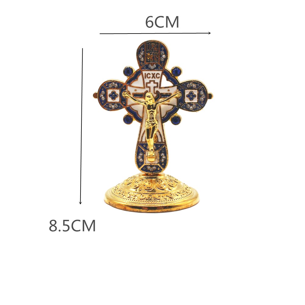 Home Decoratie Orthodoxe Kruis Jesus Kruisbeeld Religieuze Muur Kruis Decor Katholieke Relic Tafel Ornament Kerstcadeau