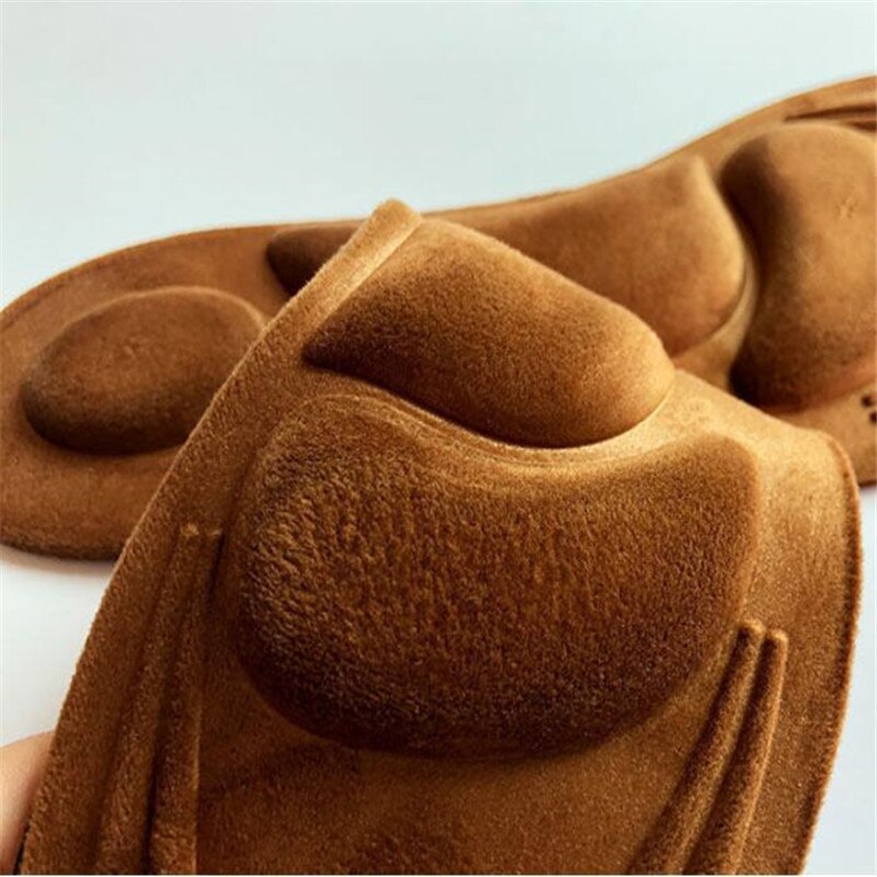 Semelles orthopédiques en daim 4D, mousse à mémoire de forme, Support d&#39;arc, chaussures de soins pieds plats, coussinets orthopédiques