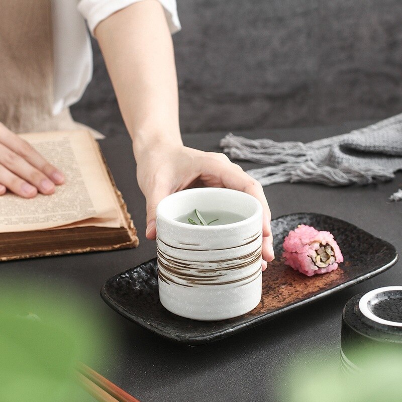 LUWU Japanese Ceramic teacup water cup handmade chinese kungfu teacup drinkware 200ml