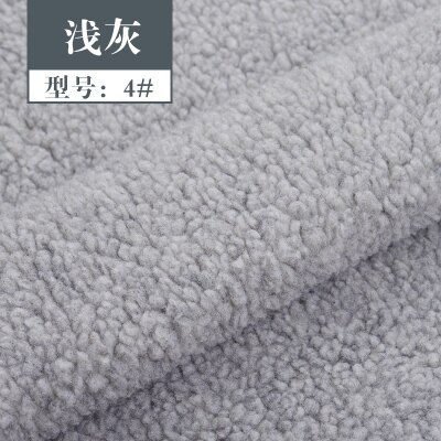 Tissu molletonné peluche poupée tissu velours tissu bricolage main coquille matériel Science 150*50cm: 4 Gray