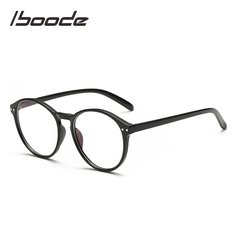 Iboode Mannen Leesbril Retro Ronde Frame Presbyopie Brillen 1.0 1.5 2.0 2.5 3.0 3.5 4.0 Dioptrie Bril Rood Blauw zwart