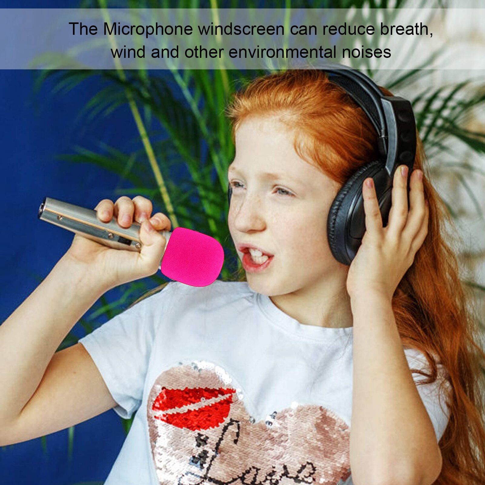 Handheld Microphone Windscreen Mic Foam Cover for Standard Ball-type Microphones Mic Accessories for KTV DJ, Pack of 1pcs
