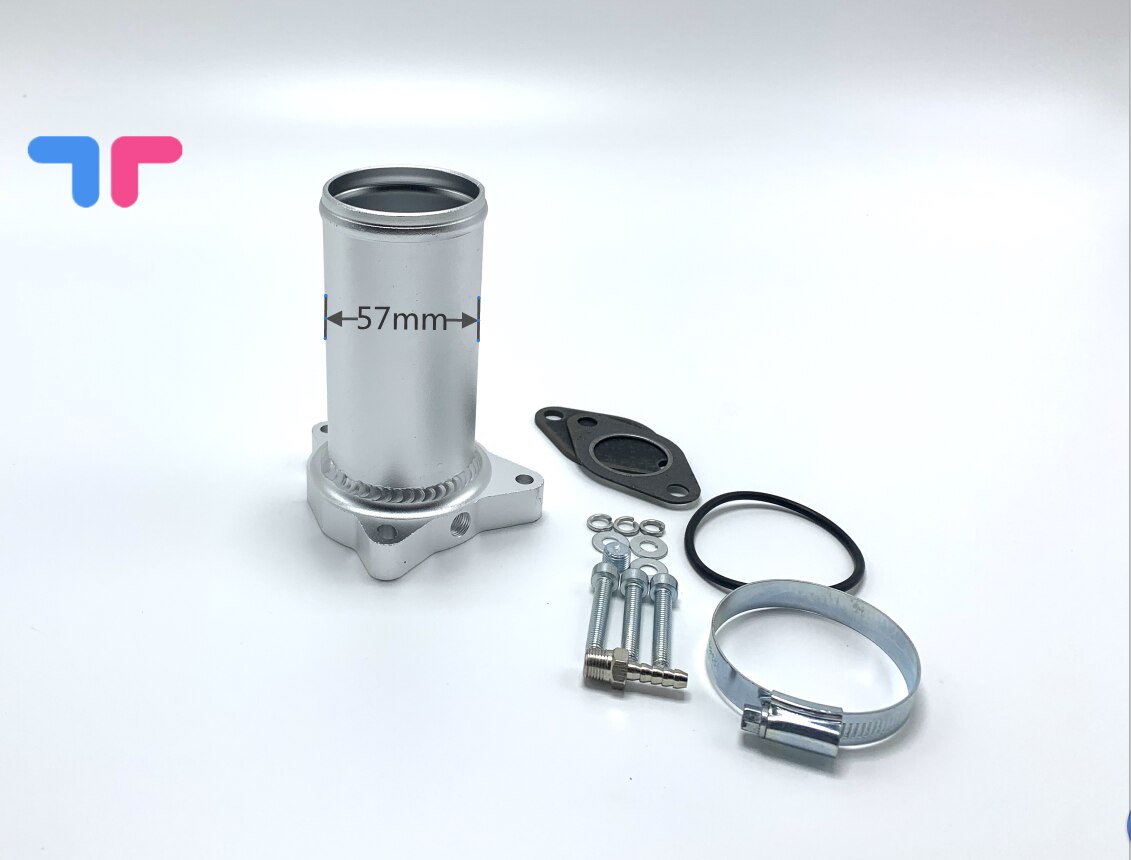 57mm Diesel EGR delete valve pipe for vw 1.9 TDI 130 160 BHP vw egr bypass valve egr-02: 57mm silver